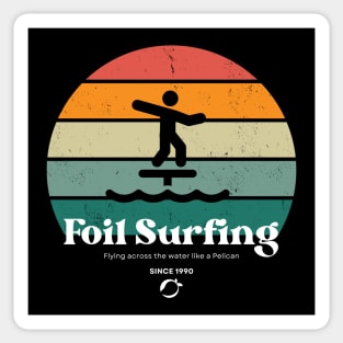 Retro Foil Surfer Sticker